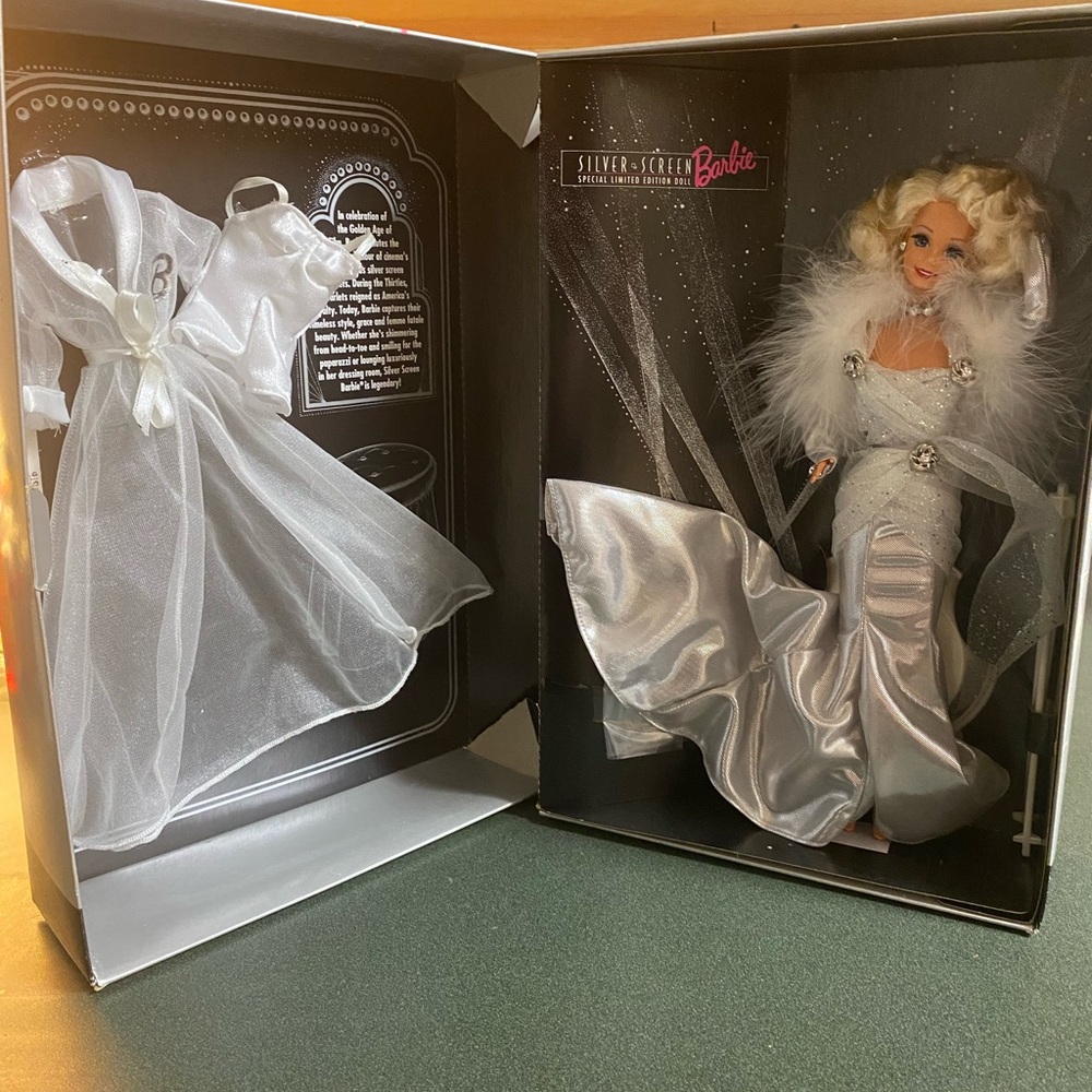 Barbie Silver Screen Doll in Silver and White